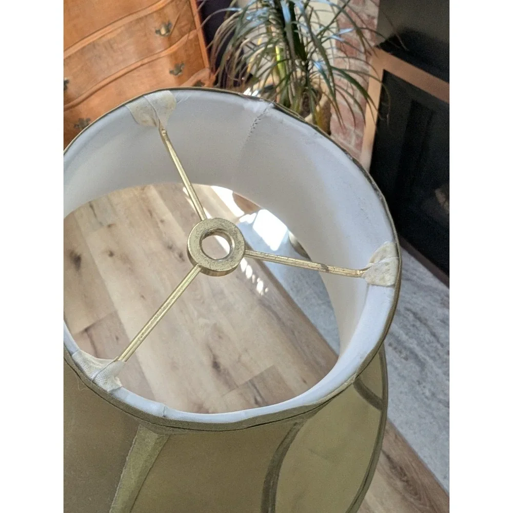 Bell Shaped Gold Fabric Lamp Shade 16
